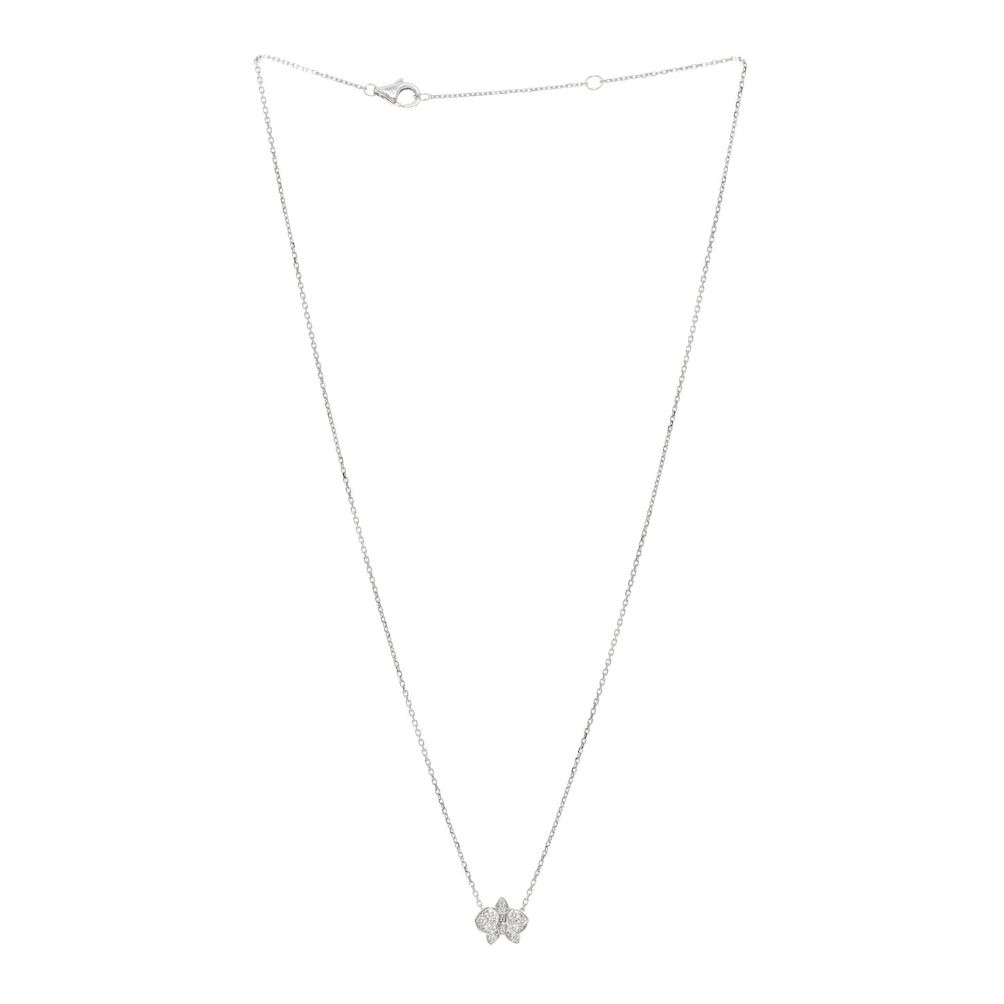 18K White Gold Diamond Caresse D'Orchidees Par Cartier Necklace