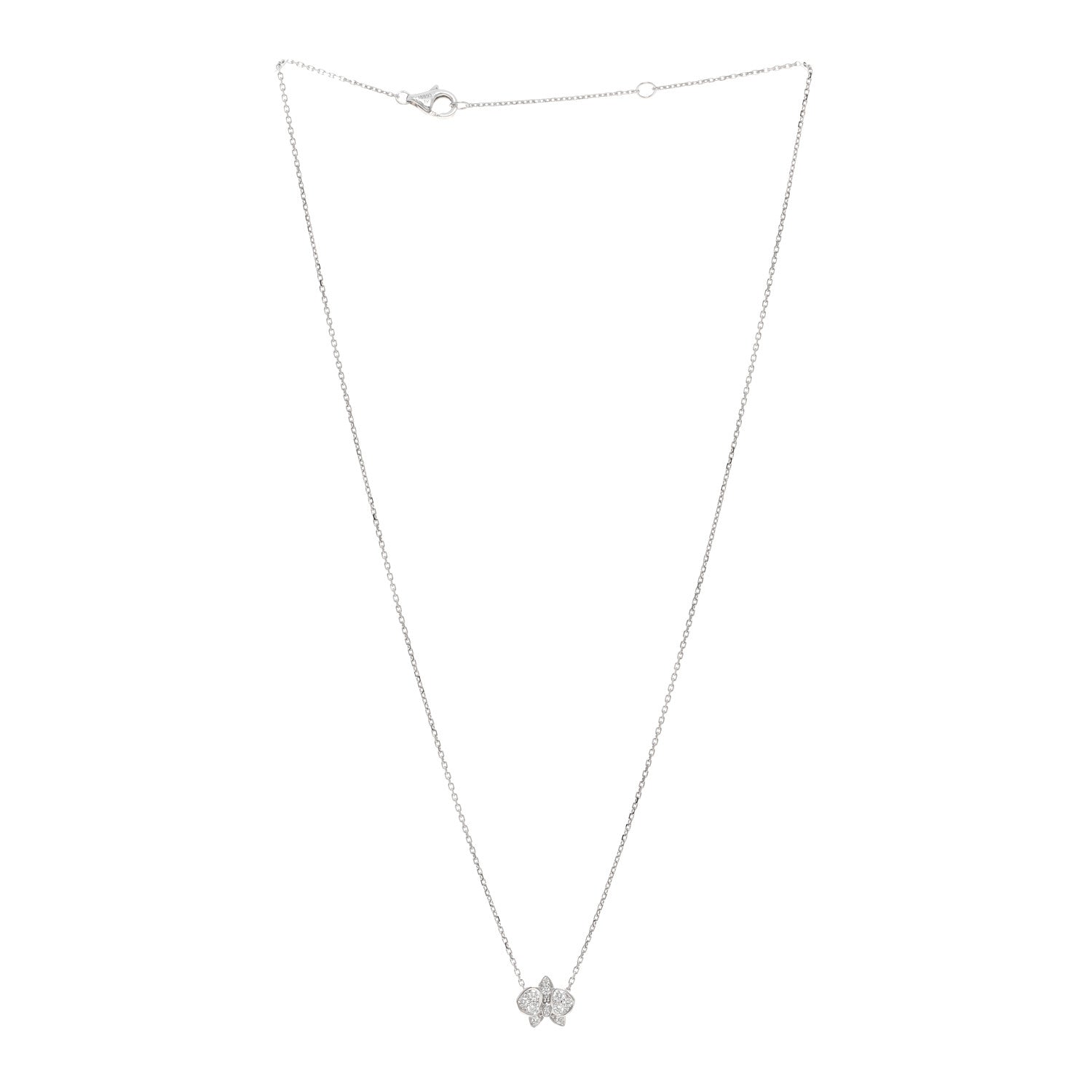 Cartier 18K White Gold Diamond Caresse D'Orchidees Par Cartier Necklace 4 of 5