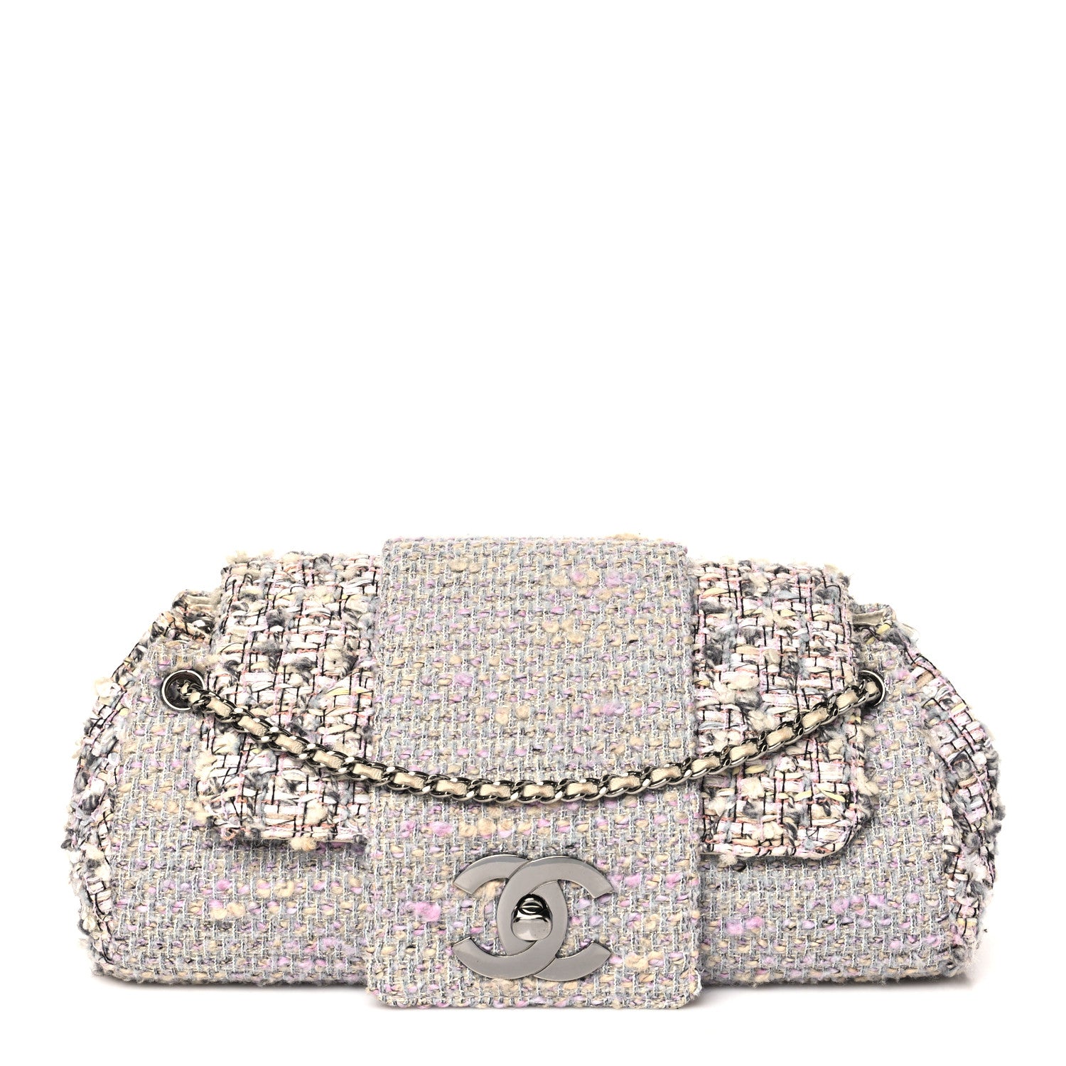 Chanel Tweed Medium Fantasy Flap Grey 1 of 12