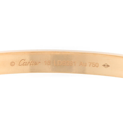 Cartier 18K Yellow Gold LOVE Bracelet 18 4 of 8