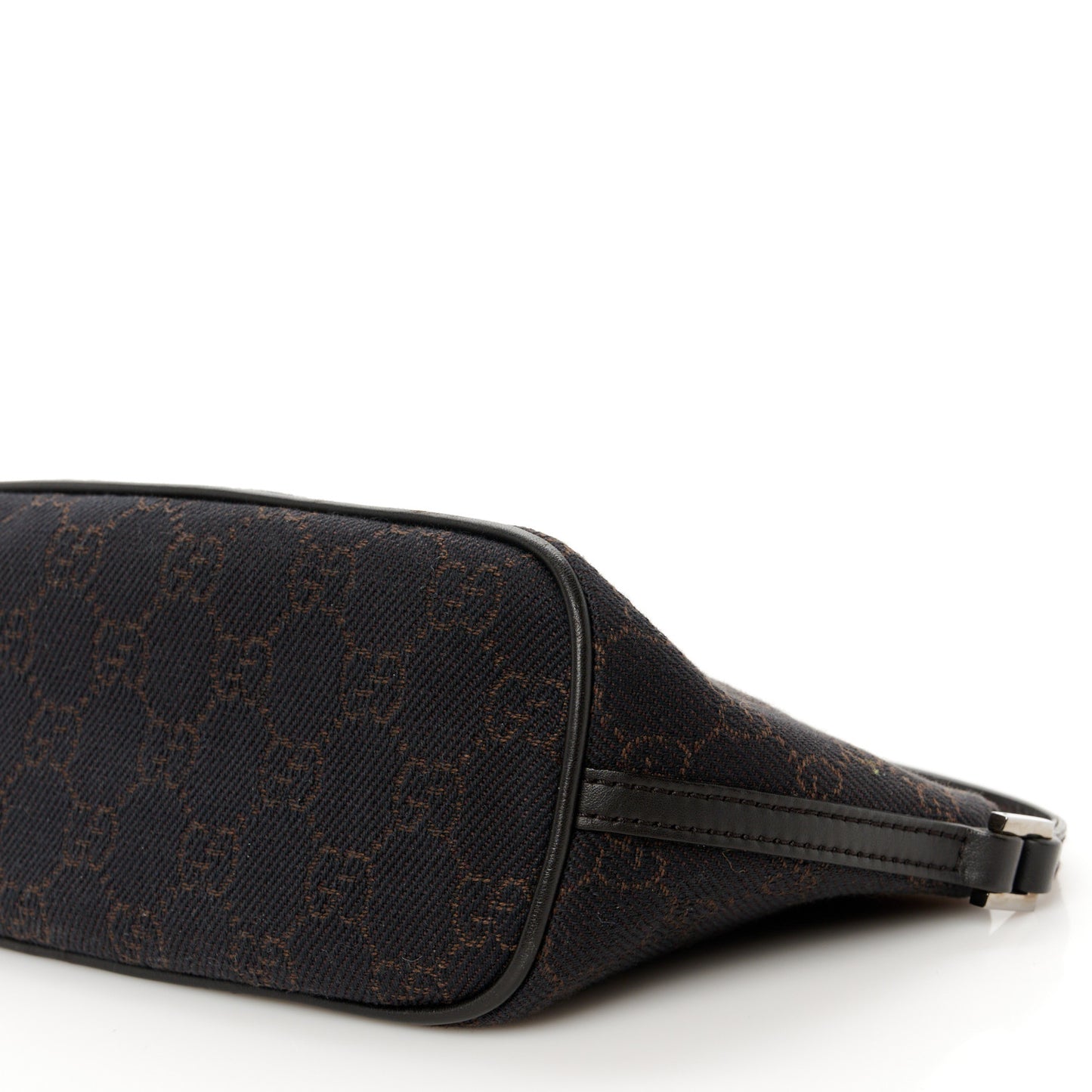 Denim Monogram Boat Pochette Dark Brown