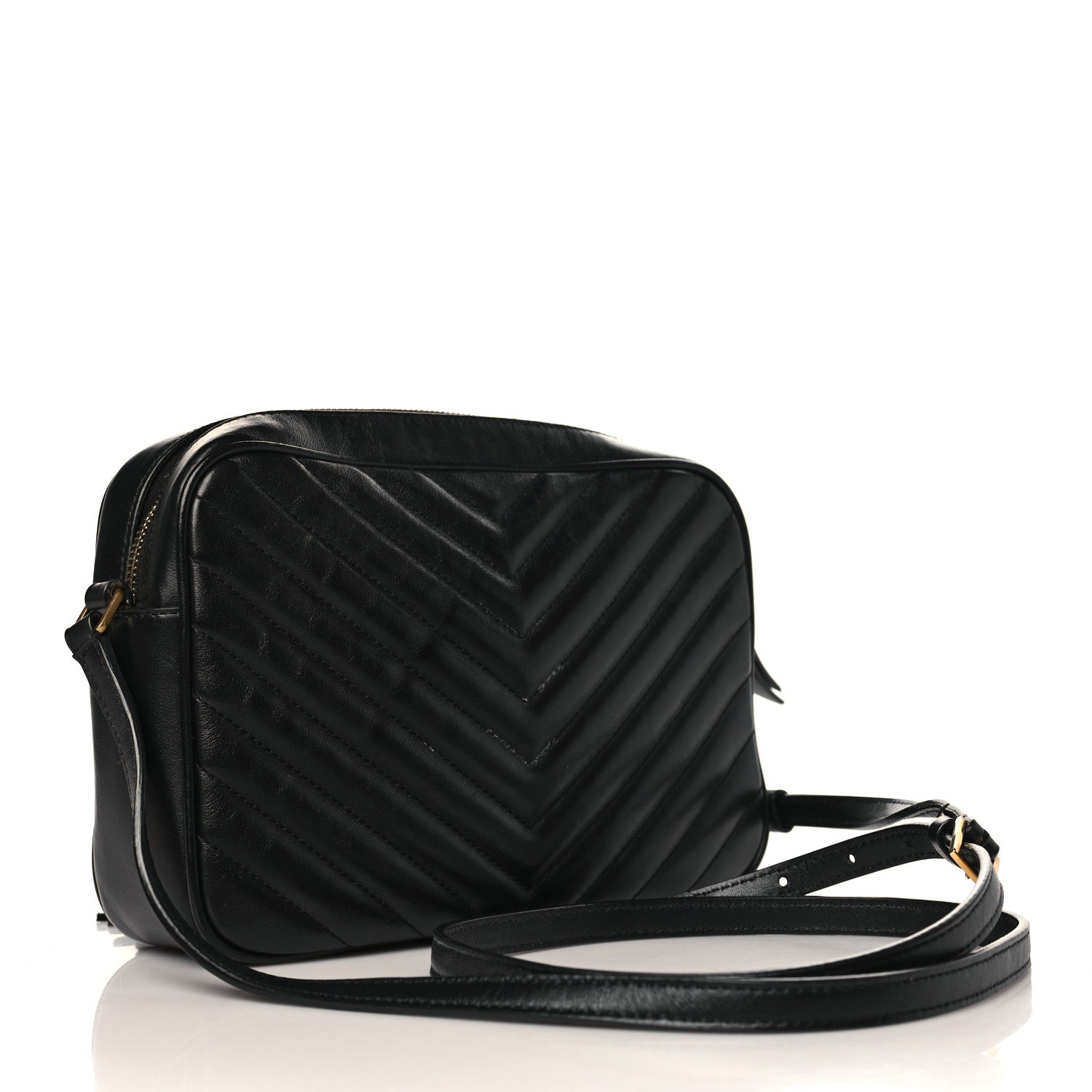 Saint Laurent Calfskin Matelasse Monogram Lou Camera Bag Black 3 of 10