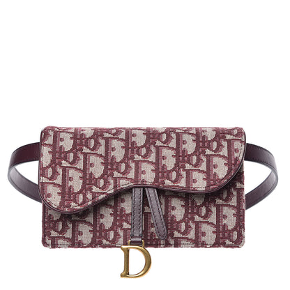 Christian Dior Oblique Saddle Belt Bag Bordeaux 1 of 9