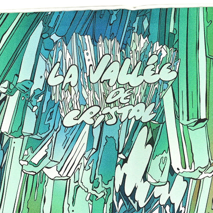 Hermes Silk Twill La Vallee De Cristal Scarf 90 Vert Vif Rose Bleu 2 of 4