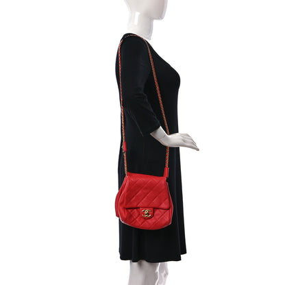 Chanel Lambskin Quilted Side-Packs Red 2 of 17
