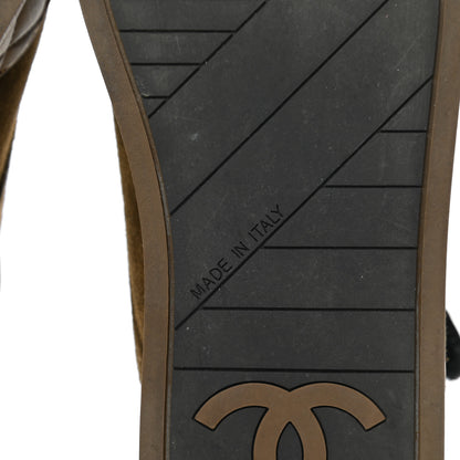 Chanel Suede Logo Strap Sneakers 35.5 Brown 6 of 9