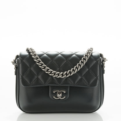 Chanel Calfskin Quilted Medium Rock My Shoulder Flap Black 4 of 10