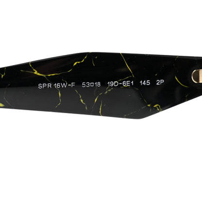 Prada Acetate Polarized Symbole Sunglasses SPR 16W-F Black Marble 5 of 6