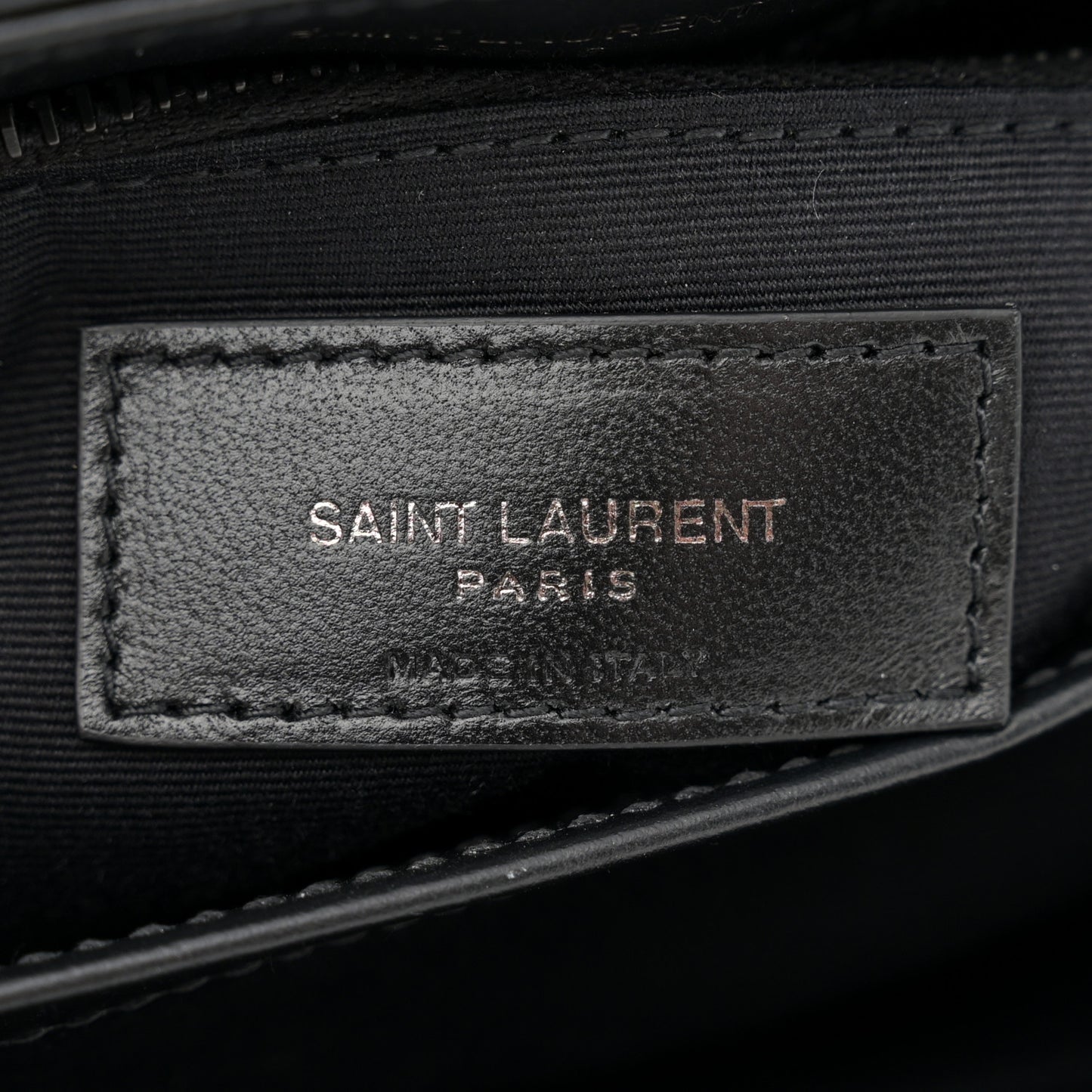 Calfskin Y Quilted Monogram Monochrome Toy Loulou Crossbody Bag Black