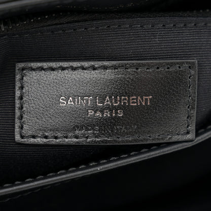 Saint Laurent Calfskin Y Quilted Monogram Monochrome Toy Loulou Crossbody Bag Black 6 of 11