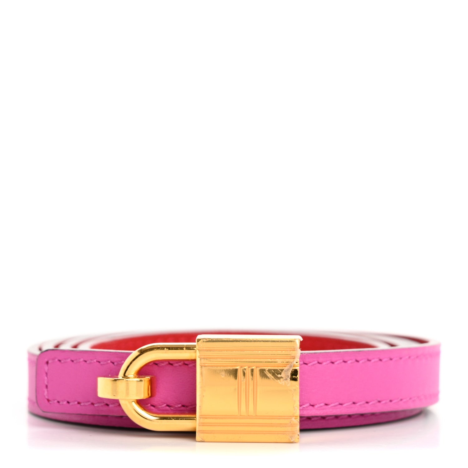 Hermes Swift Epsom 13mm Romance Belt 85 34 Magnolia Rouge Casaque 1 of 9
