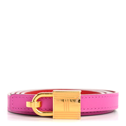 Hermes Swift Epsom 13mm Romance Belt 85 34 Magnolia Rouge Casaque 1 of 9
