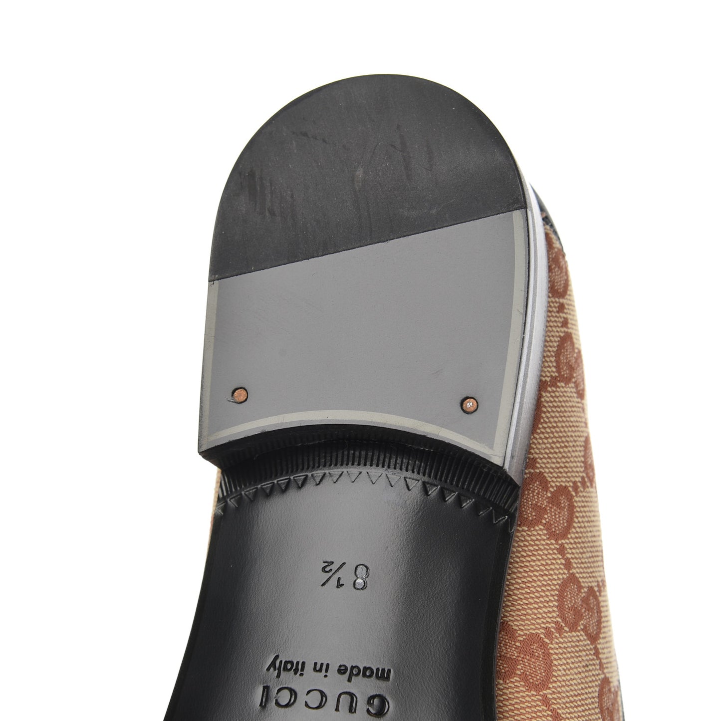 X MLB GG Monogram LA Dodgers Embroidered Mens Loafers 8.5 Beige Ruggine Black