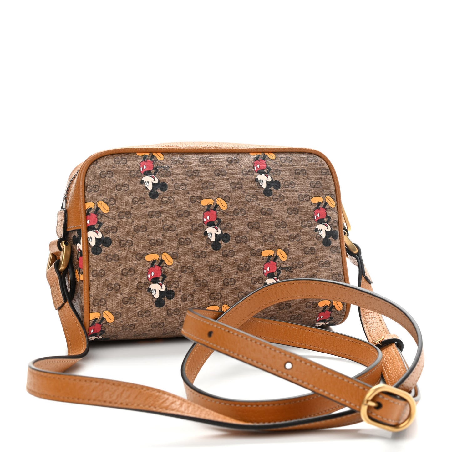 X DISNEY Mini Vintage GG Supreme Monogram Mickey Mouse Shoulder Bag Beige Vintage Sun Oil