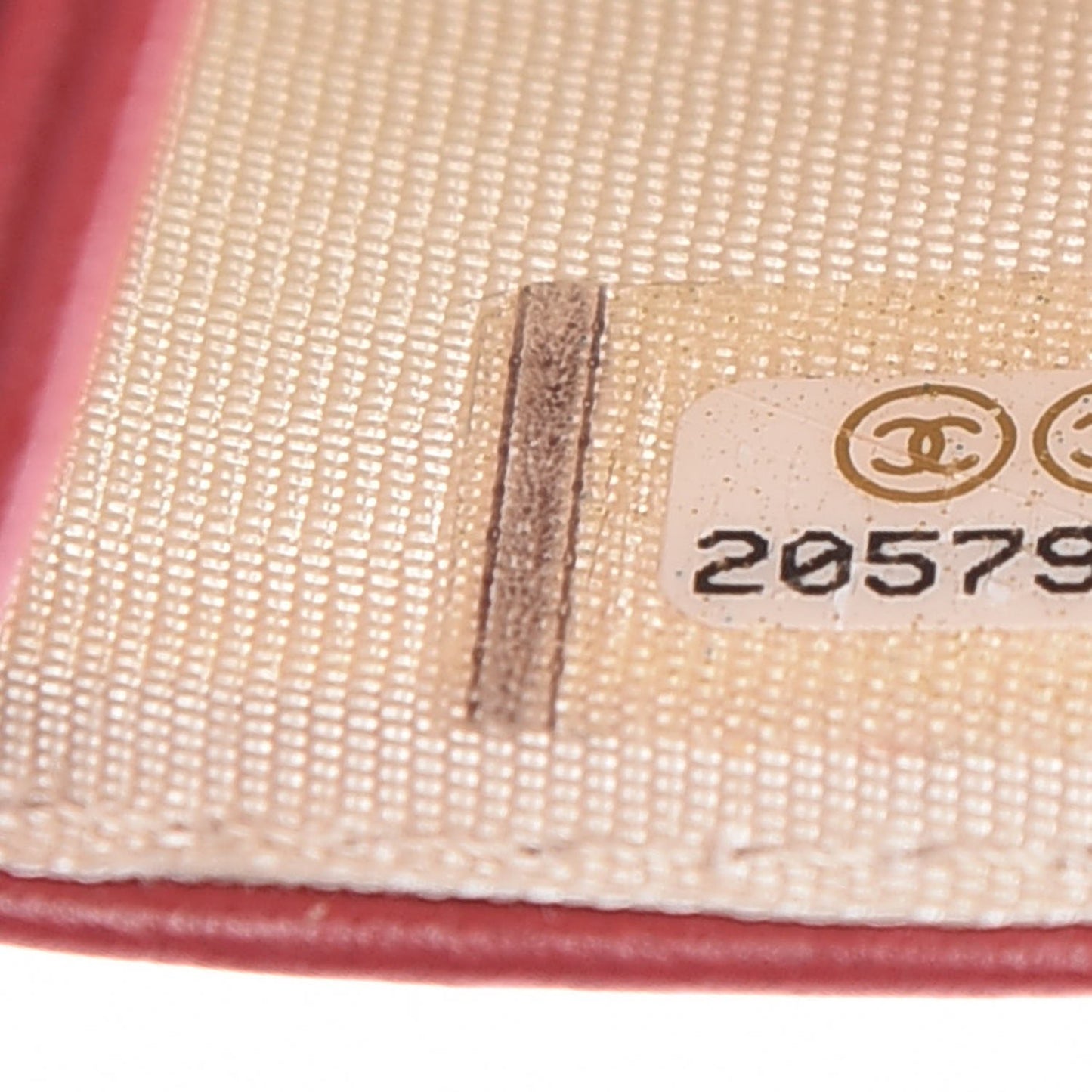 Lambskin Camellia Embossed Card Holder Red