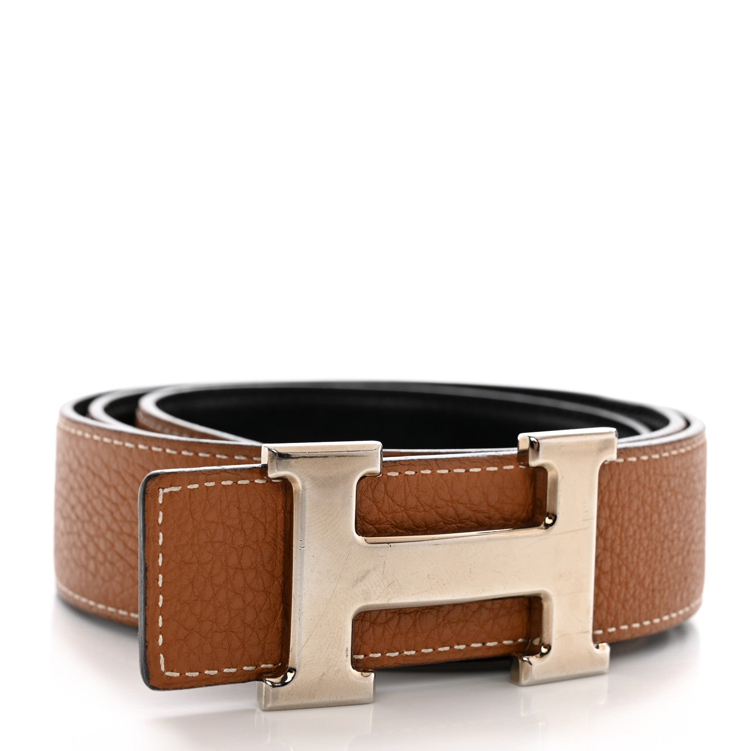 Hermes Box Togo 32mm H Belt 85 34 Black Gold 2 of 8