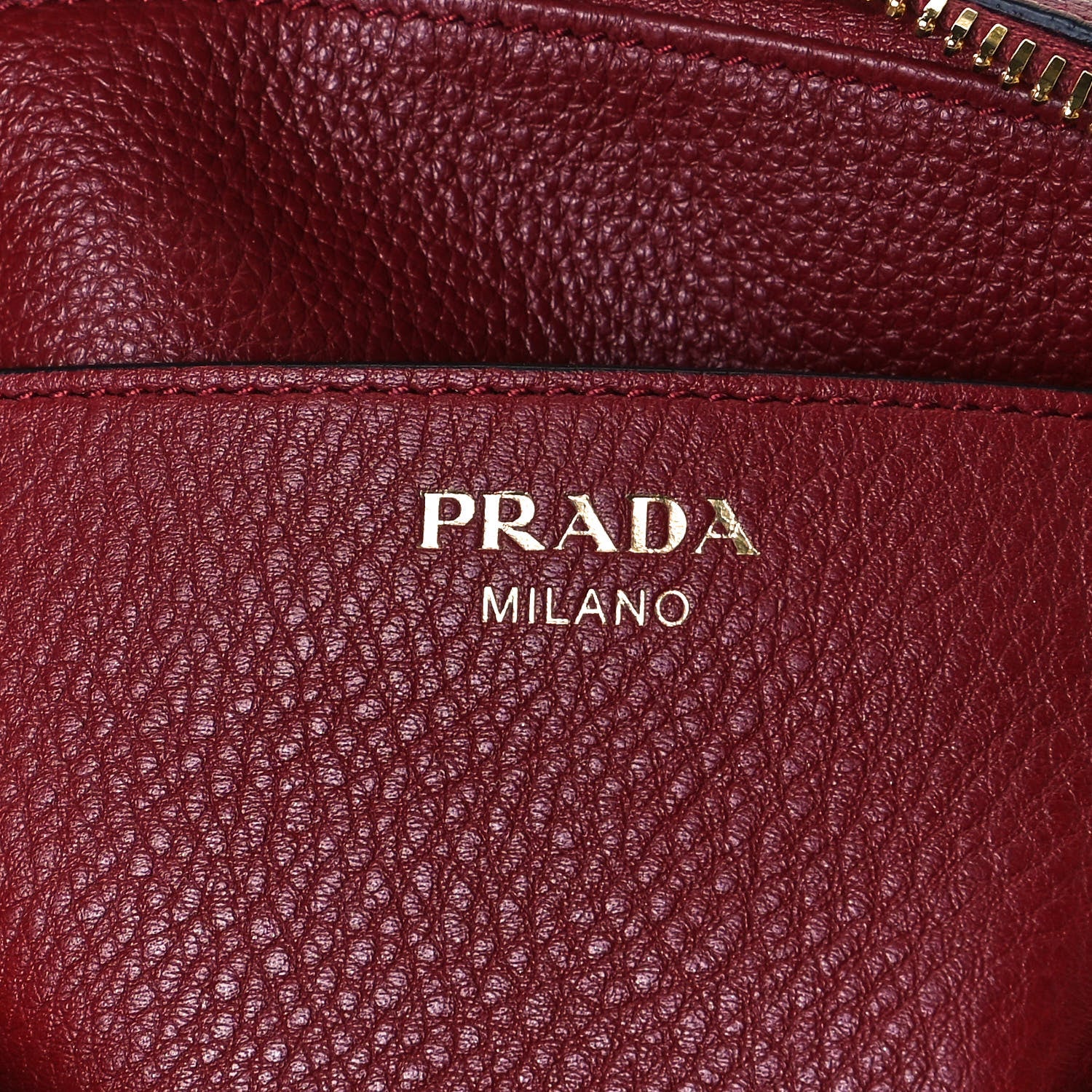 Prada Vitello Daino Logo Belt Bag Rubino 6 of 12
