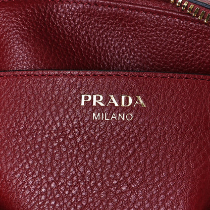 Prada Vitello Daino Logo Belt Bag Rubino 6 of 12