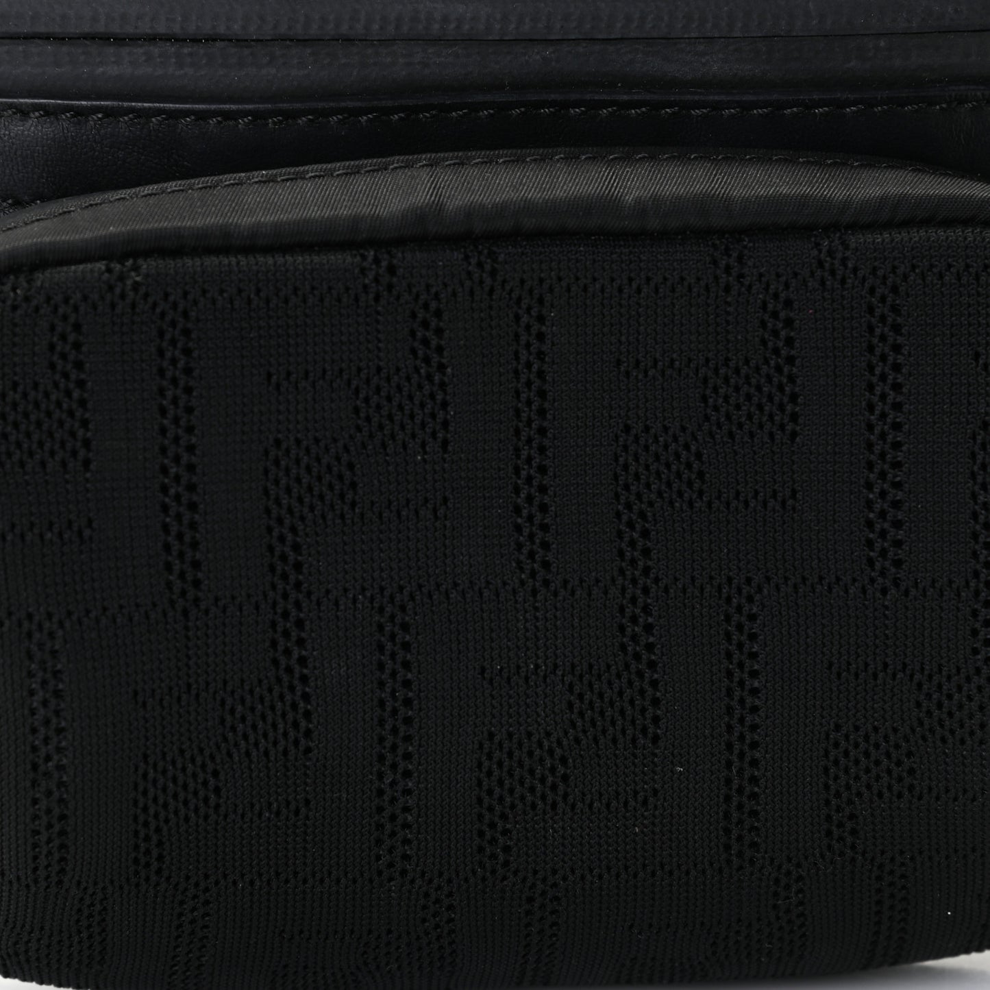 Neoprene Mesh Vitello Grace FF Pocket Belt Bag Black