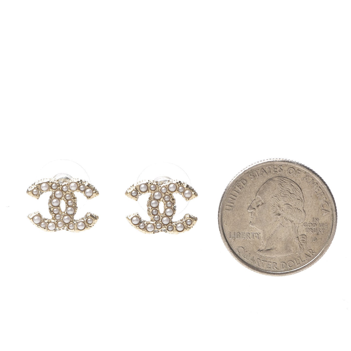 Pearl CC Earrings Gold