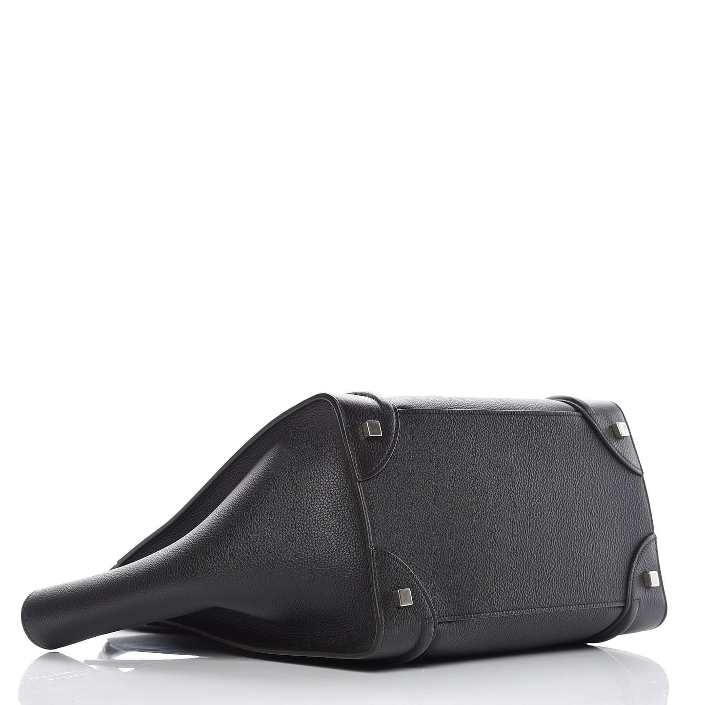 Drummed Calfskin Mini Luggage Black