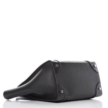 Celine Drummed Calfskin Mini Luggage Black 4 of 9