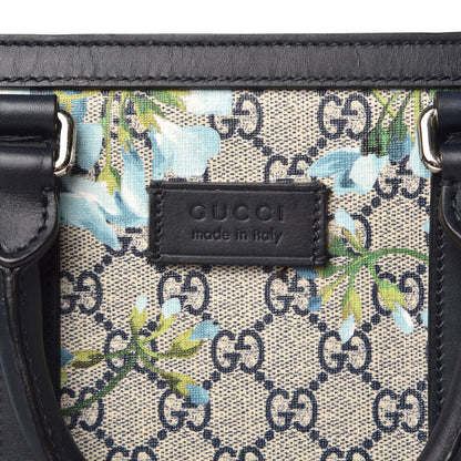 Gucci GG Supreme Monogram Blooms Vertical Tote Blue 6 of 16