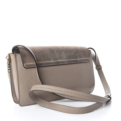 Chloe Suede Calfskin Small Faye Shoulder Bag Motty Grey 3 of 11