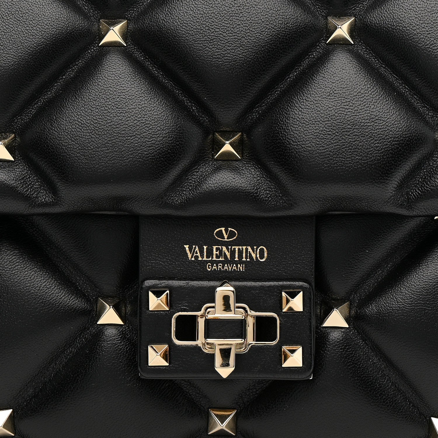 Valentino Garavani Nappa Medium Candystud Top Handle Bag Black 7 of 10