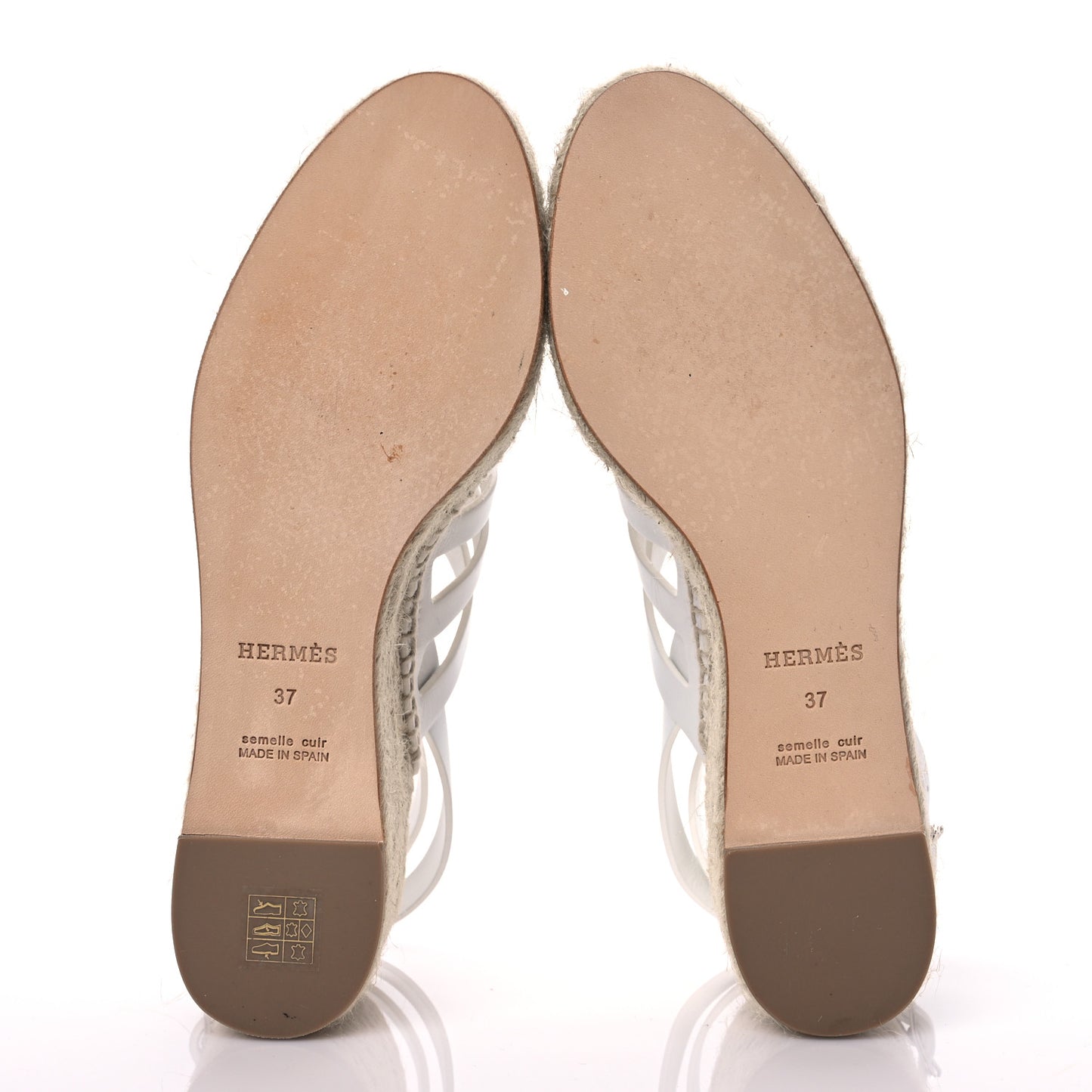 Calfskin Catalya Espadrille Wedge Sandals 37 White