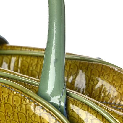 Christian Dior Patent Diorissimo Saddle Bowler Green 9 of 10