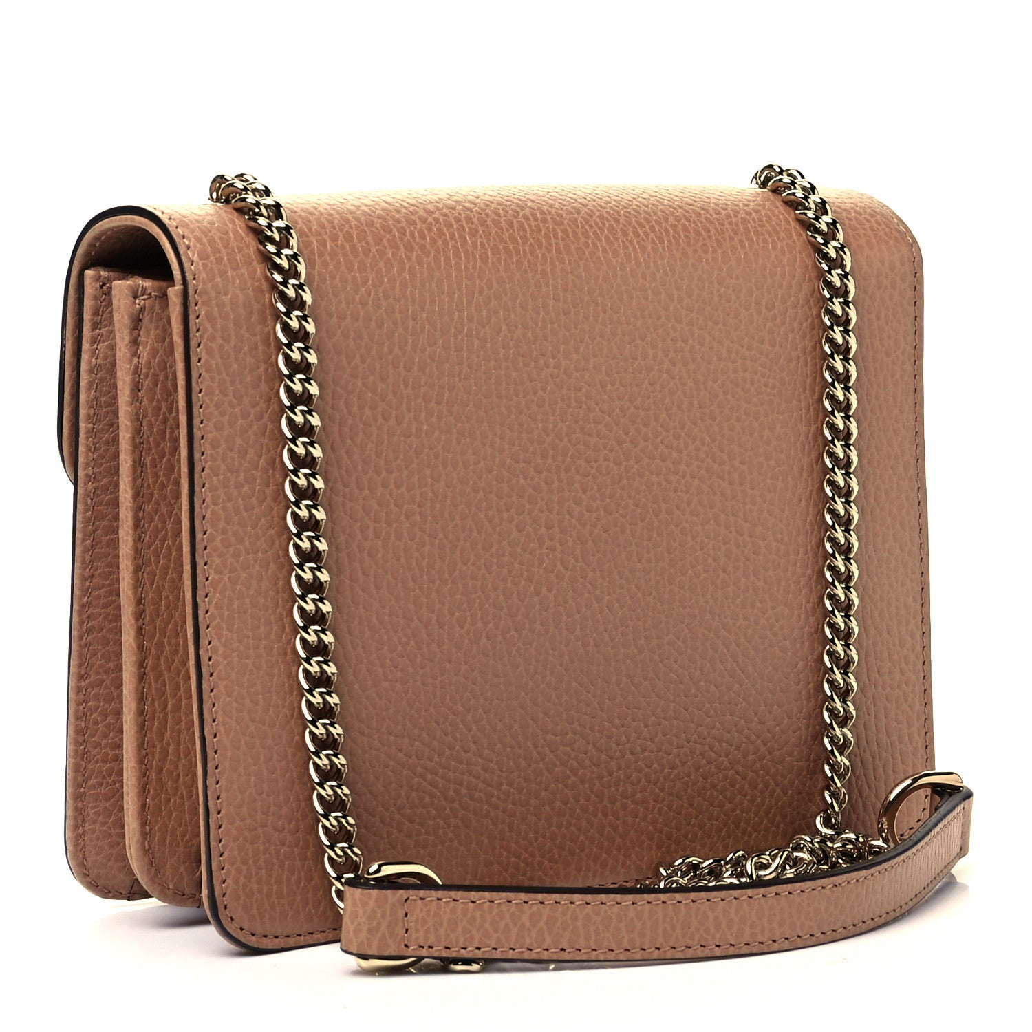 Gucci Dollar Calfskin Small Interlocking G Shoulder Bag Camelia 3 of 9