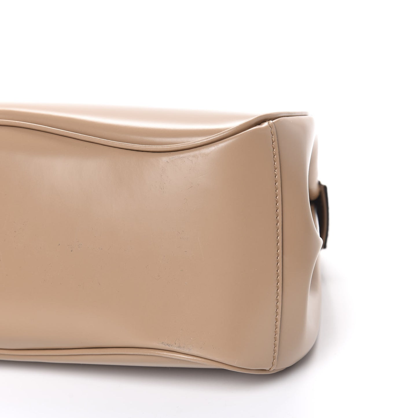 Regent Calfskin Bamboo Medium Lady Lock Top Handle Bag Dark Bamboo
