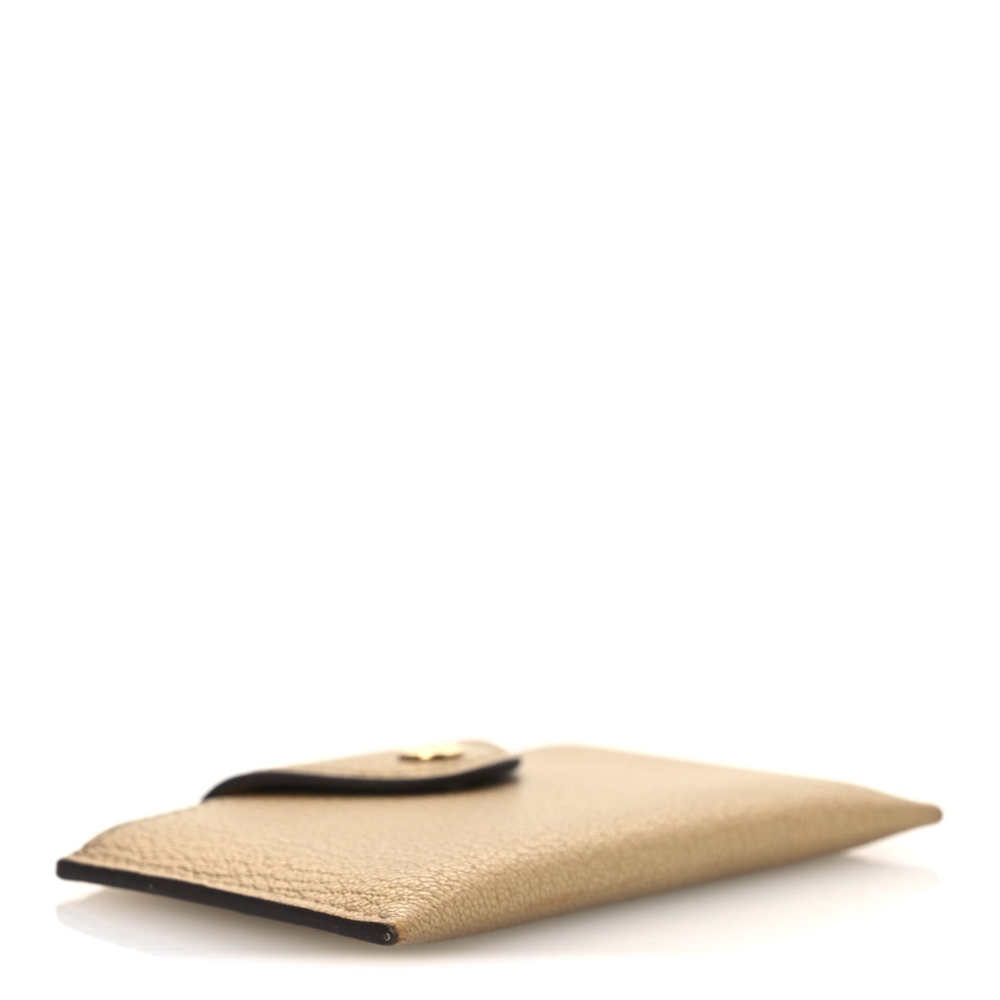 Metallic Chevre Chamkilight Iliade Card Holder Golden