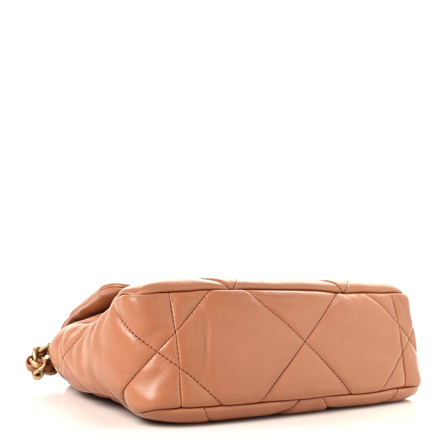 Lambskin Quilted Medium Chanel 19 Flap Brown