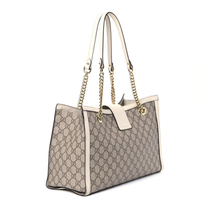 Gucci GG Supreme Monogram Medium Padlock Tote White 2 of 5