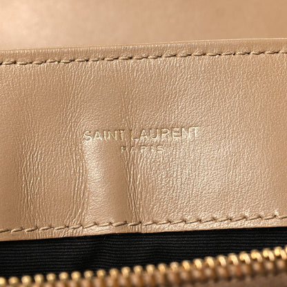 Saint Laurent Calfskin Y Quilted Monogram Medium Loulou Chain Satchel Dark Latte 6 of 11