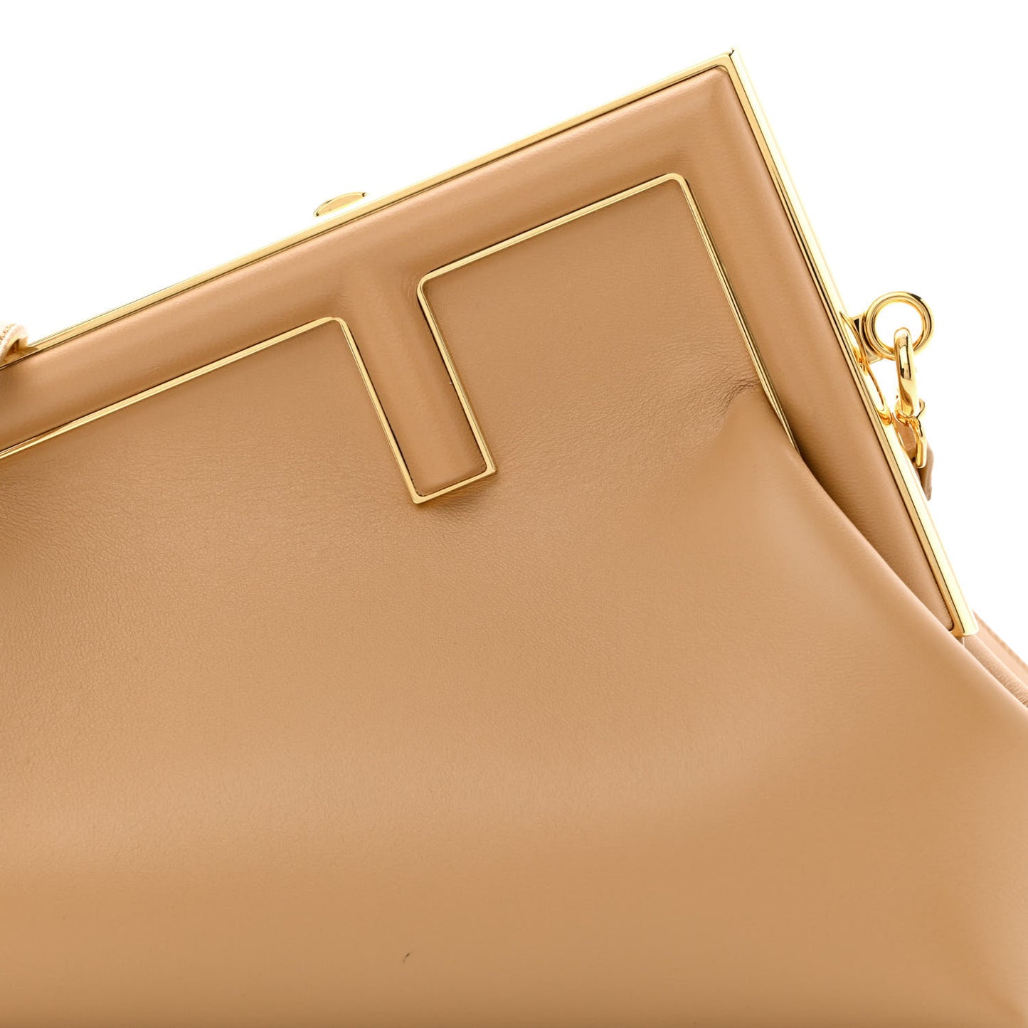 Shiny Nappa Small Fendi First Sand