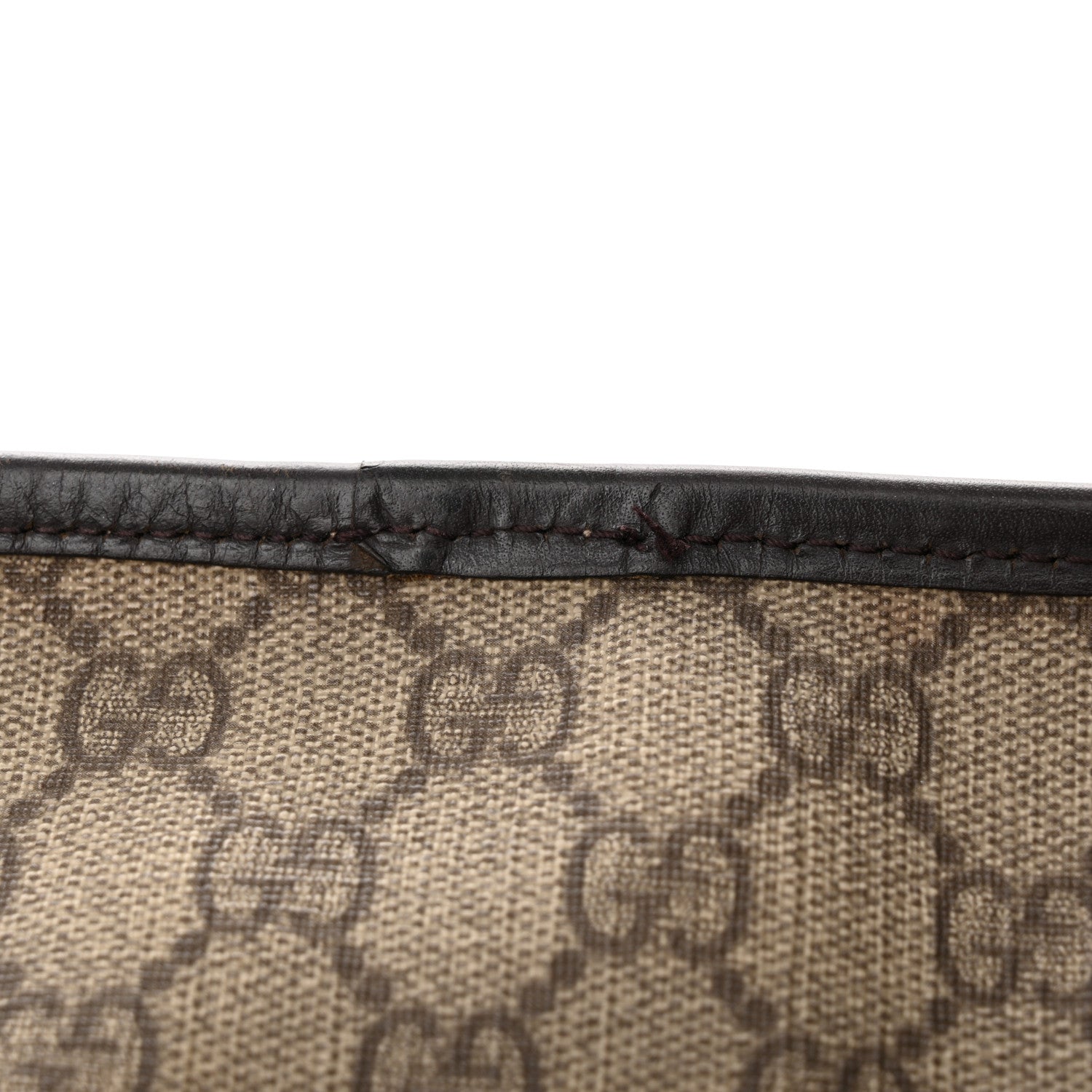 Gucci GG Supreme Monogram Medium Zippered Shopping Tote Dark Brown 11 of 14