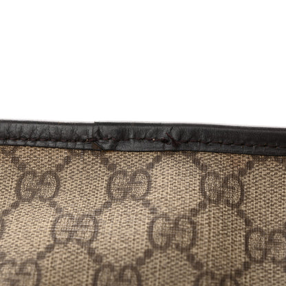 Gucci GG Supreme Monogram Medium Zippered Shopping Tote Dark Brown 11 of 14