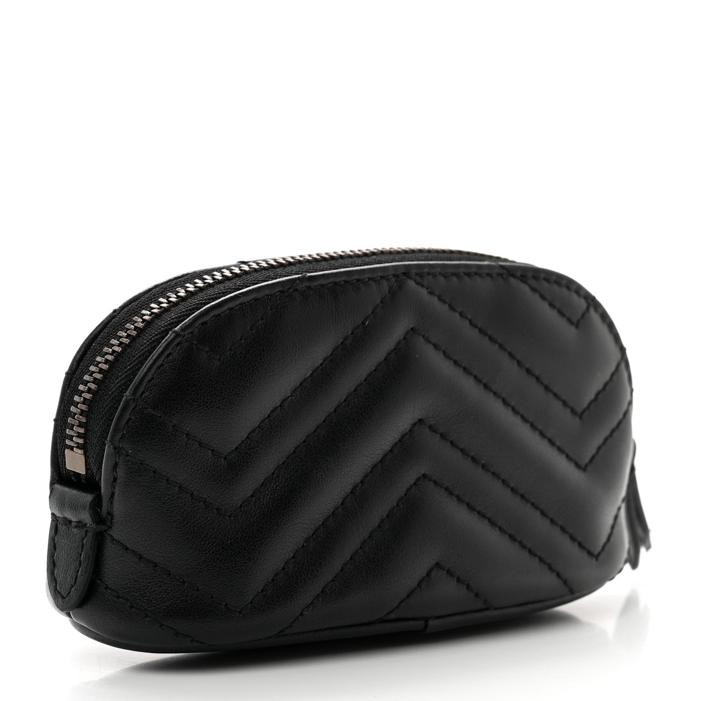 Calfskin Matelasse GG Marmont Key Pouch Black