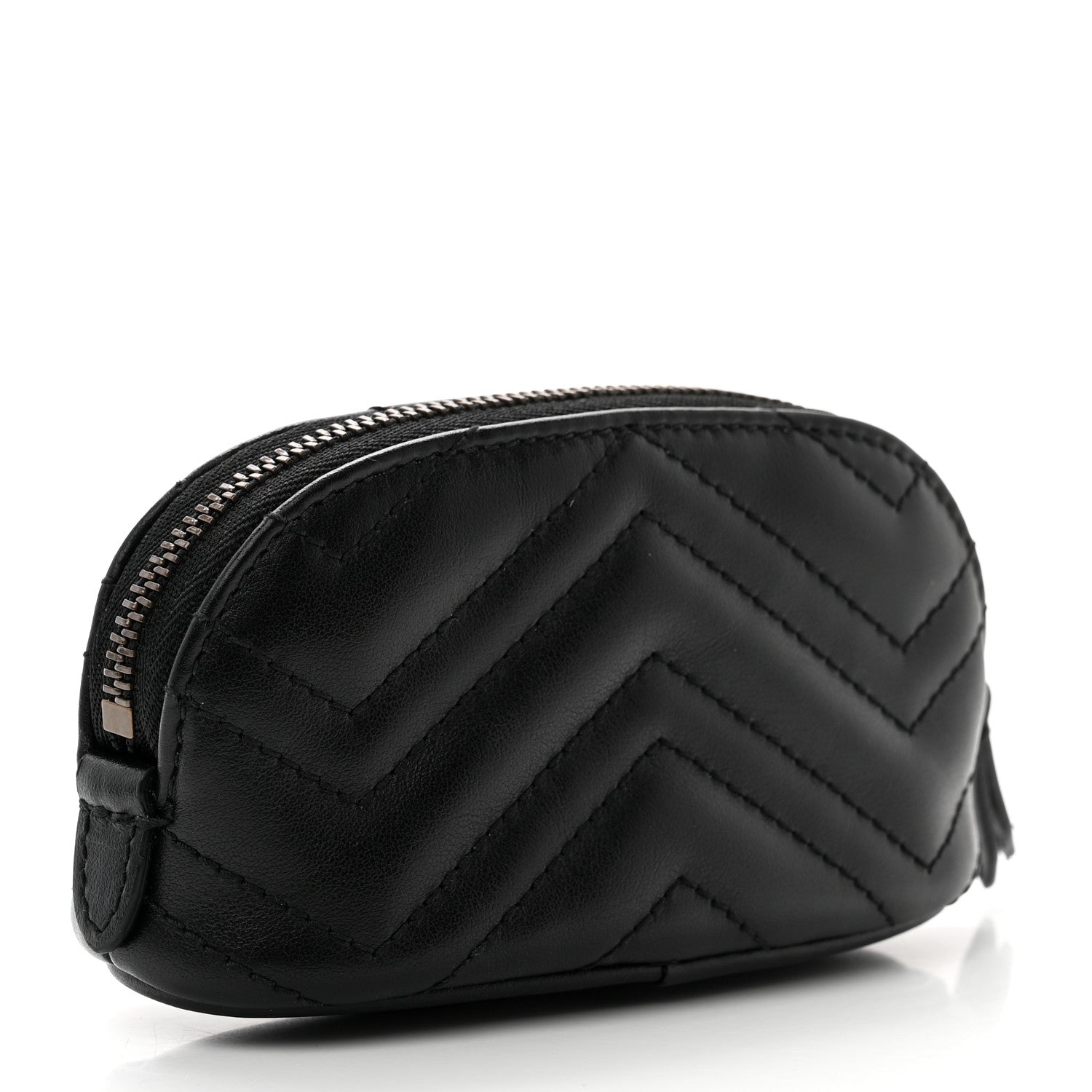 Gucci Calfskin Matelasse GG Marmont Key Pouch Black 3 of 7