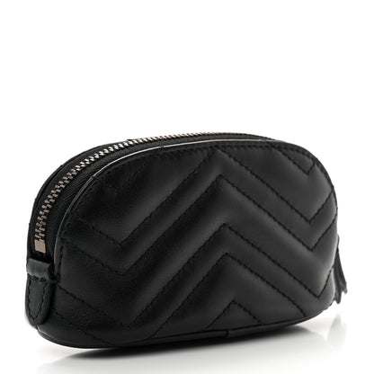 Gucci Calfskin Matelasse GG Marmont Key Pouch Black 3 of 7