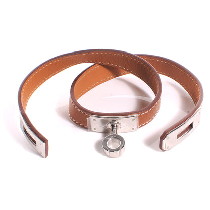 Hermes Natural Barenia Kelly Double Tour Bracelet Small 4 of 5