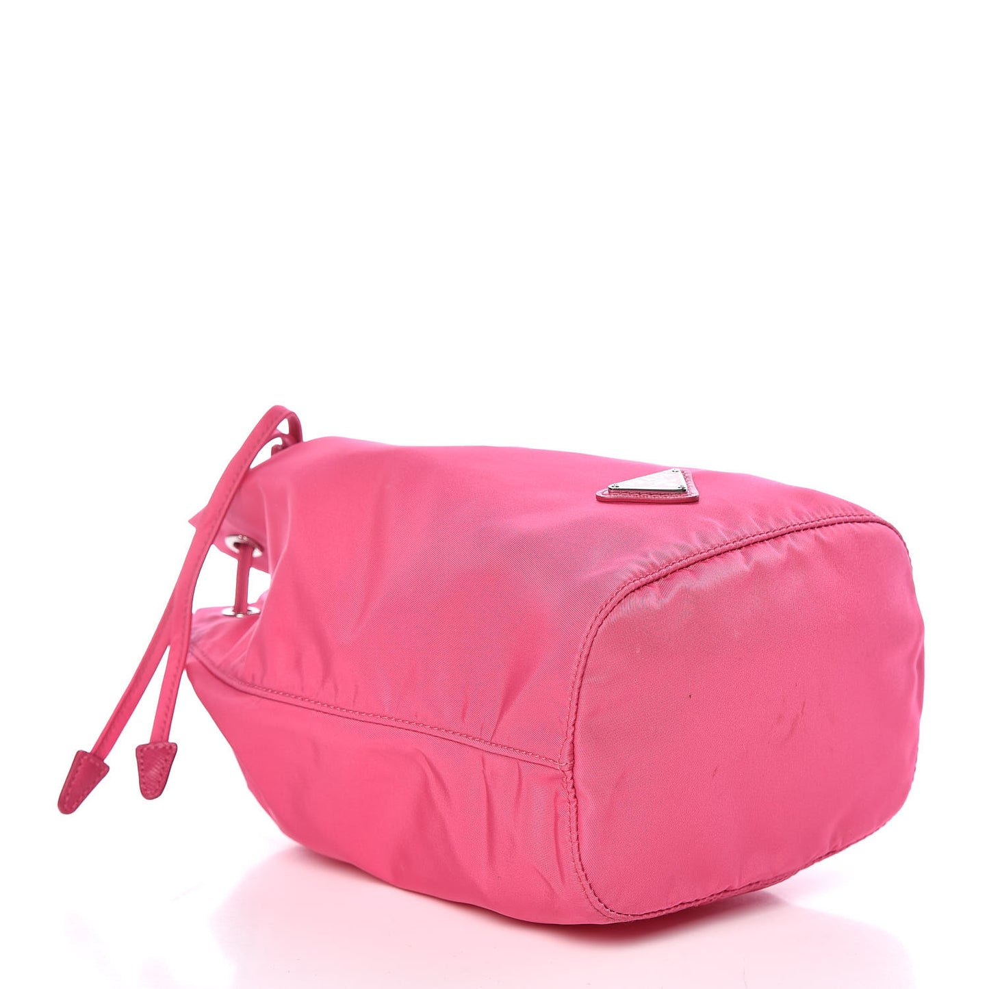 Nylon Vela Drawstring Pouch Fuxia
