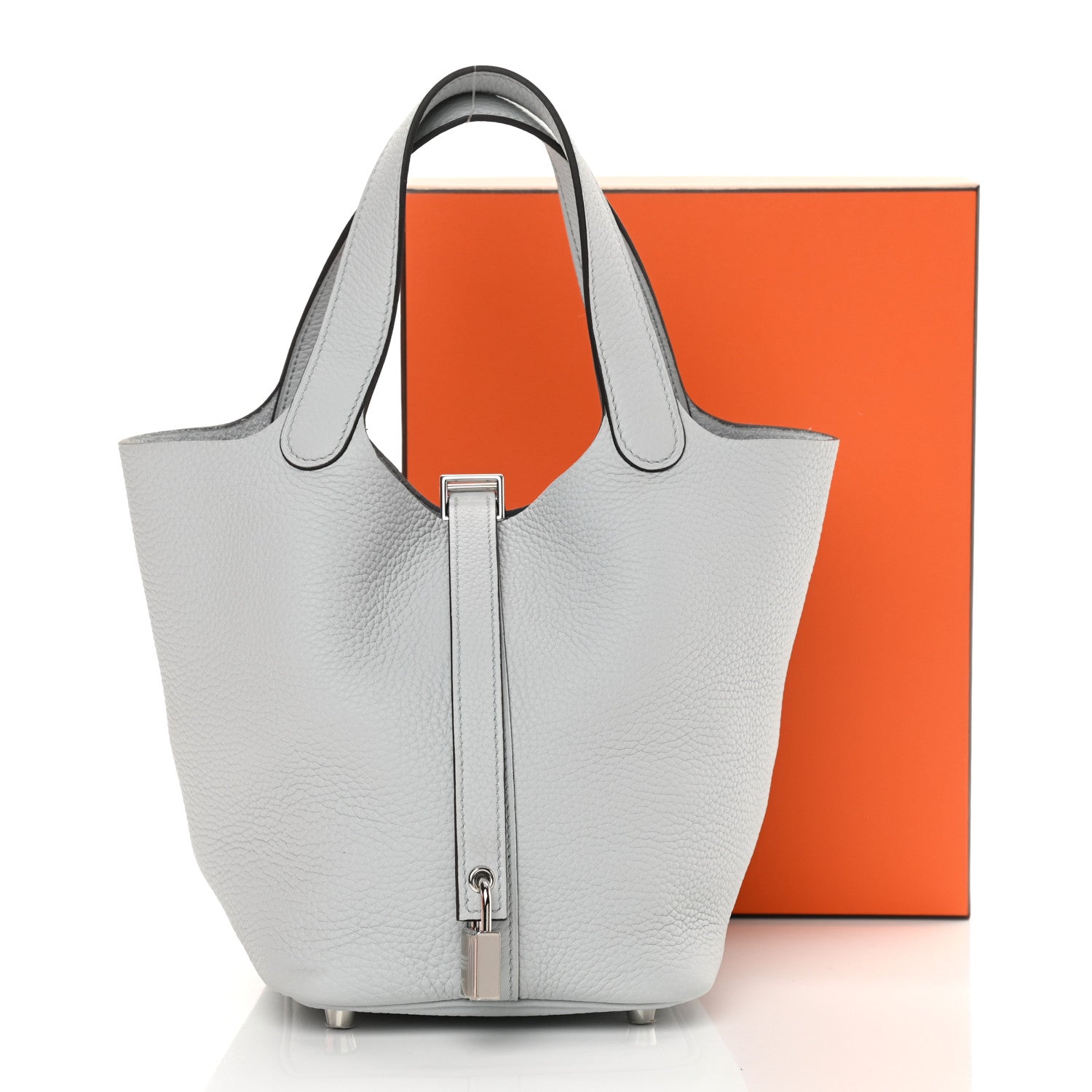 Hermes Taurillon Clemence Picotin Lock 18 PM Bleu Pale 11 of 11