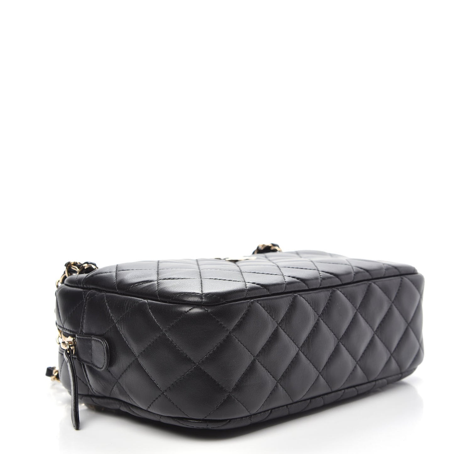 Lambskin Quilted Camera Case Black
