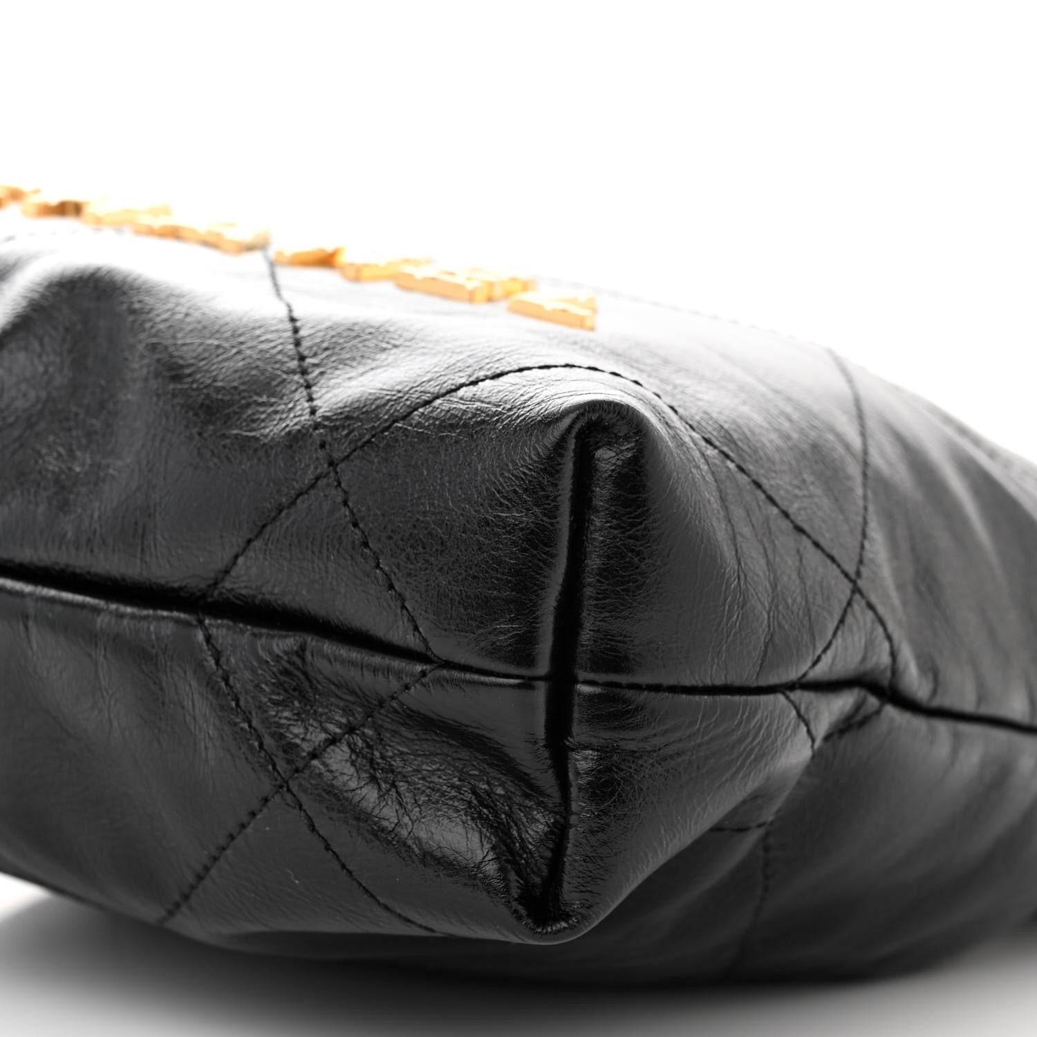 Chanel Shiny Crumpled Calfskin Quilted Pearl Mini Chanel 22 Black 10 of 11
