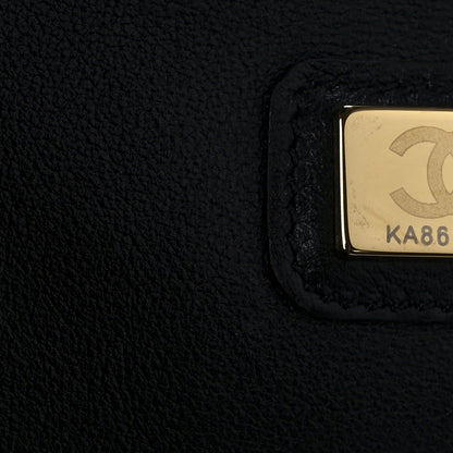 Chanel Calfskin Stitched Maxi Shopping Bag Black 6 of 8