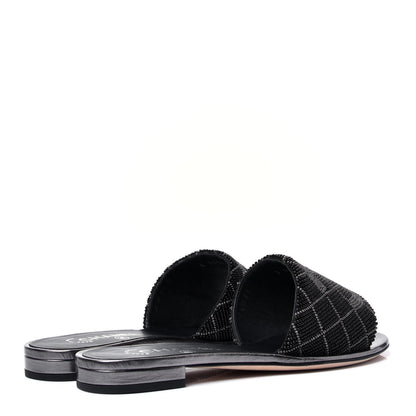 Chanel Pearl Embroidery CC Mules 37 Black 3 of 10